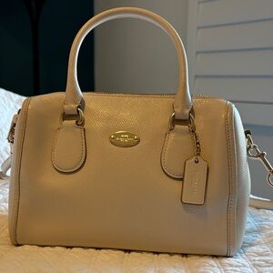 Coach Beige Leather Satchel